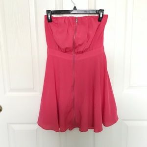 Salmon pink tube dress